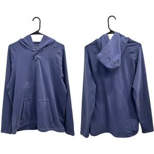 Rhone Blue Bolinas Washed Beach Poncho Hoodie Surfer Workout Active Gorpcore Gym